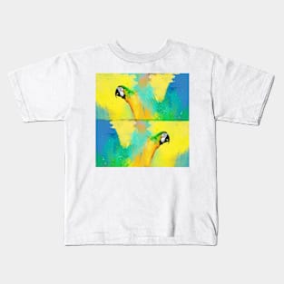 Parrot Splash Macaw Kids T-Shirt